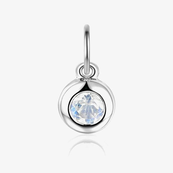 T. H. Baker 9ct White Gold 0.16ct Moonstone Birthstone Bubble Charm NTCH409MOON-9WG