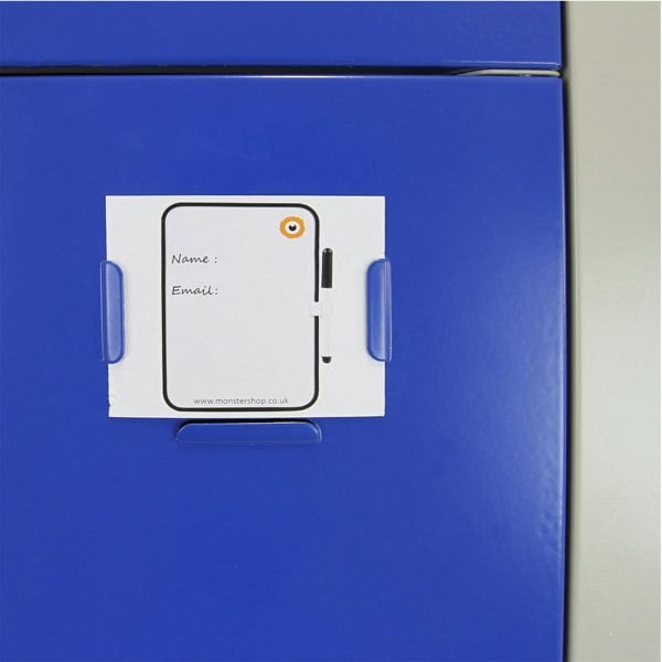 Monstershop 3 x Metal Storage Lockers - Three Doors, Blue - Flatpack