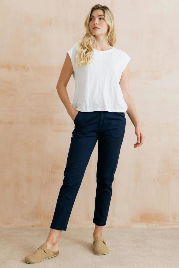 Lily & Me Breaker Stretch Twill Trousers Navy