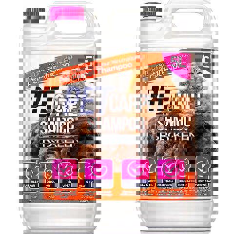 ProKleen Pro-Kleen Pet Carpet Cleaner Professional Upholstery Extraction Shampoo Solution, with reactivating Odour Treatment 5L