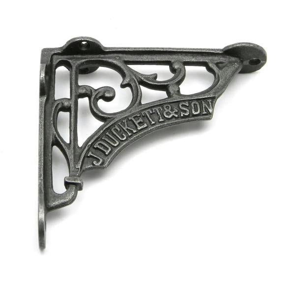 Pair of Antique Cast Iron J Duckett & Son Shelf Brackets 