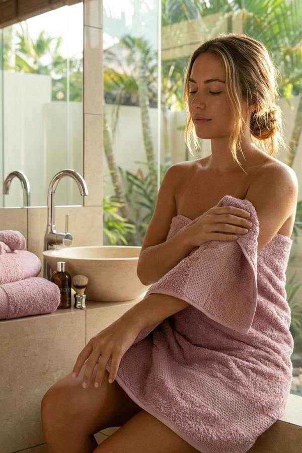 Dyzi Supersoft Absorbent Egyptian Cotton Bathroom Towels 550GSM
