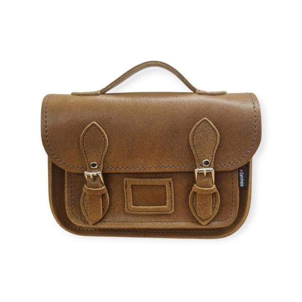 Zatchels Leather Midi Satchel - Tannery Tan