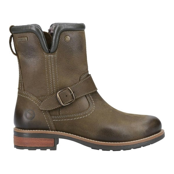 Cotswold Kinsham Leather Women's Khaki Winter Mid Calf Boots