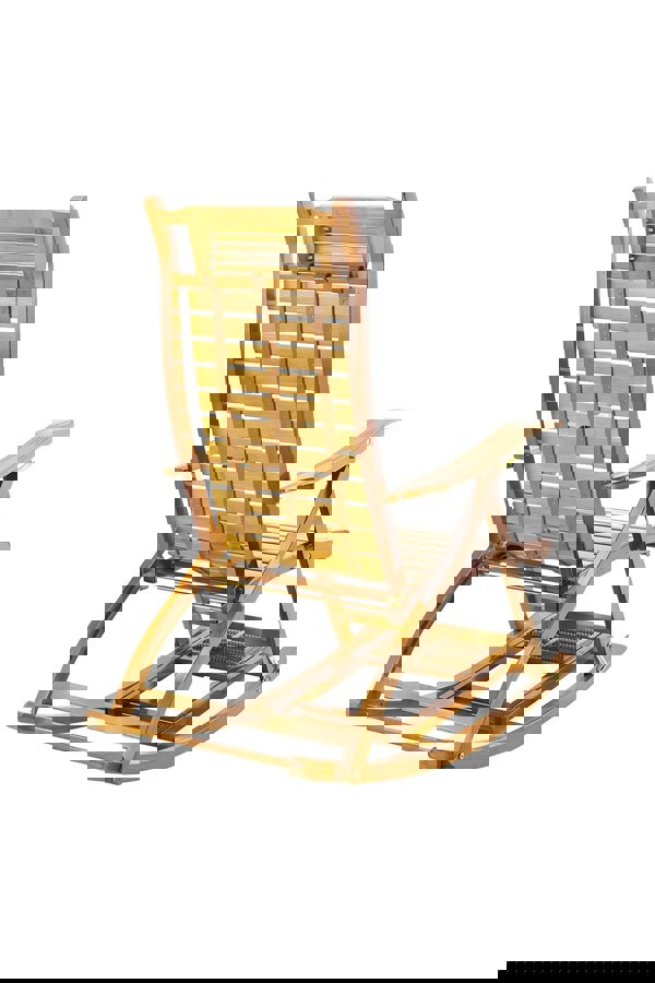 Living and Home Bamboo Rocking Chair Foldable Recliner