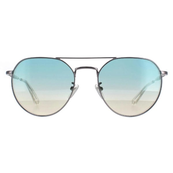 Police Sunglasses SPLF14 Urban 7 509B Shiny Ruthenium Smoke Mirror Silver