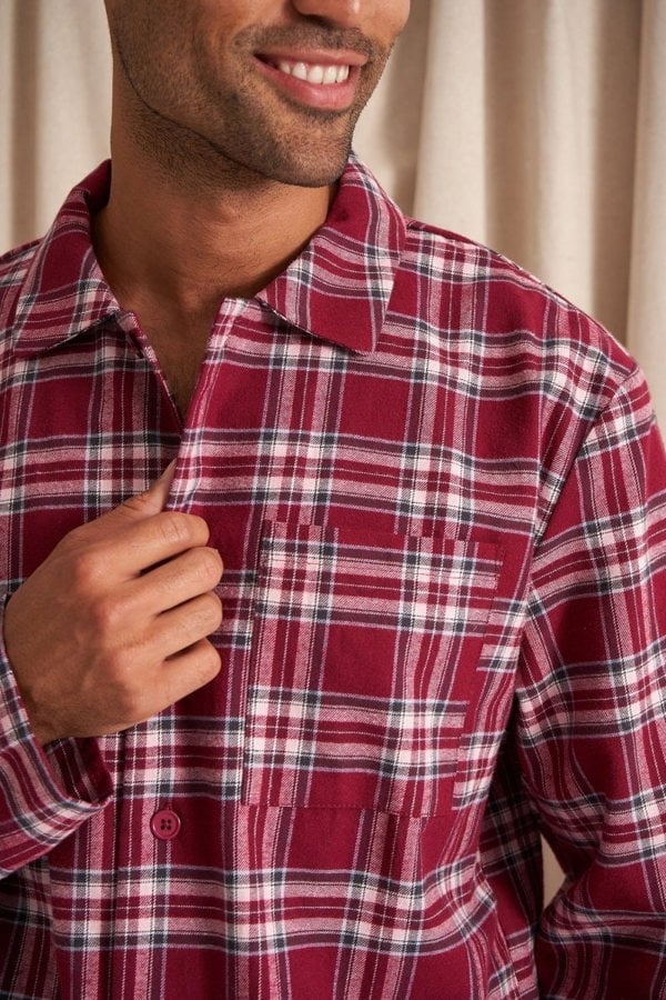 Mister You Plaid Pyjamas in BordeauxNightwear