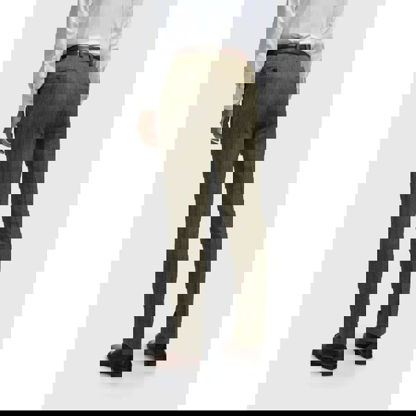 House Of Cavani Damon - Men's Olive Green 3 Piece Herringbone Tweed Suit