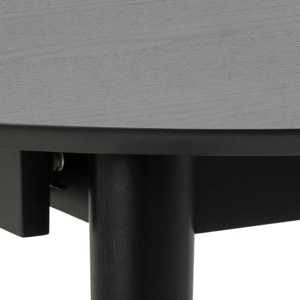 Furniture To Go Montreux Round Extending Dining Table in Black 115-154 cm