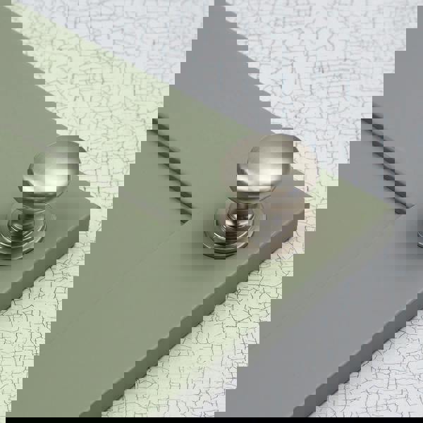 Handle & Home Nickel Kitchen Cabinet Cup Handle & Matching Round Knob