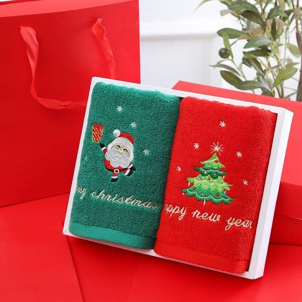 Obasyhig Christmas Cotton Towel Gift Set