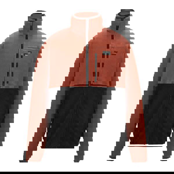 Regatta Mens Frankie Colour Block Full Zip Fleece Jacket - Brick Red/Black