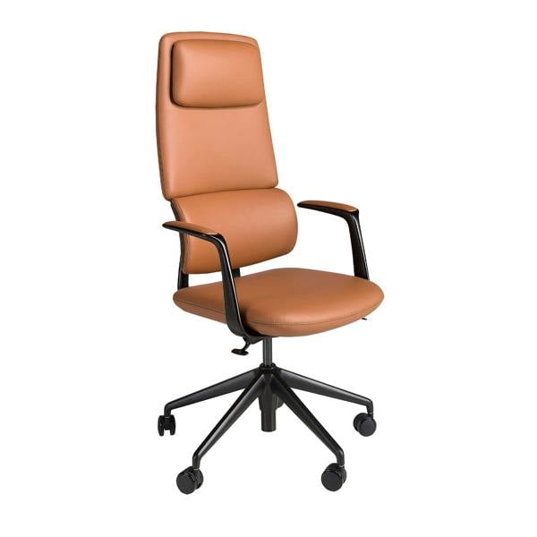 Angel Cerdá Swivel office chair in brown leatherette 4261