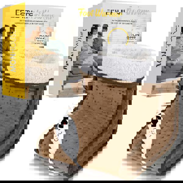 MONHOUSE Electric Foot Warmer - Soft and Breathable Heating Pad - Relaxing Heat Therapy