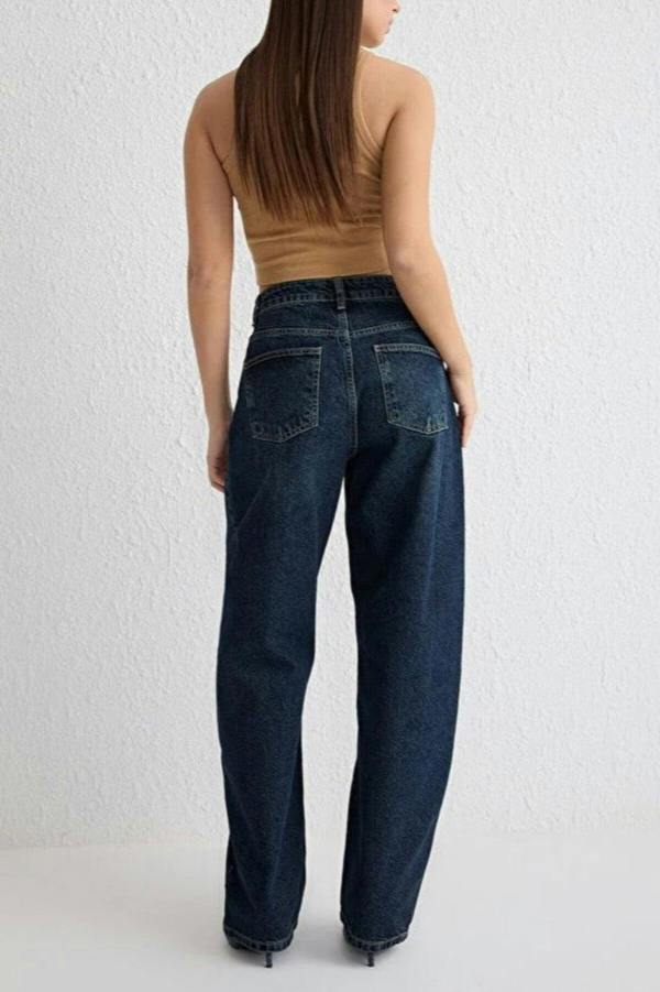 WOVCOR Normal Waist Loose Baggy Jeans