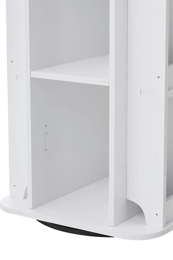 Living and Home 4-Tier Castle Rotating Bookshelf Storage Rack Organiser