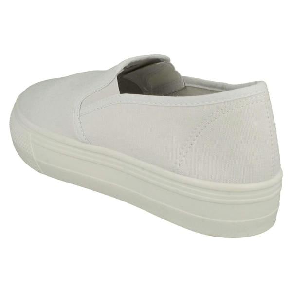 Spot On Ladies Spot On Platform Canvas Pumps F80522