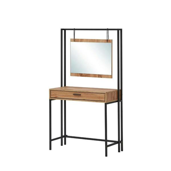 Timber Art Design Zahra Urban Bedroom Dressing Vanity Makeup Table Mirror & Drawer