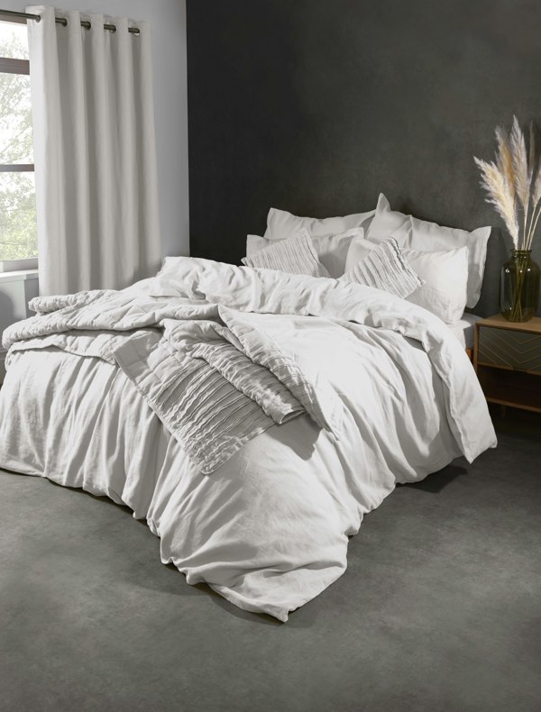 Lazy Linen Duvet Cover - White