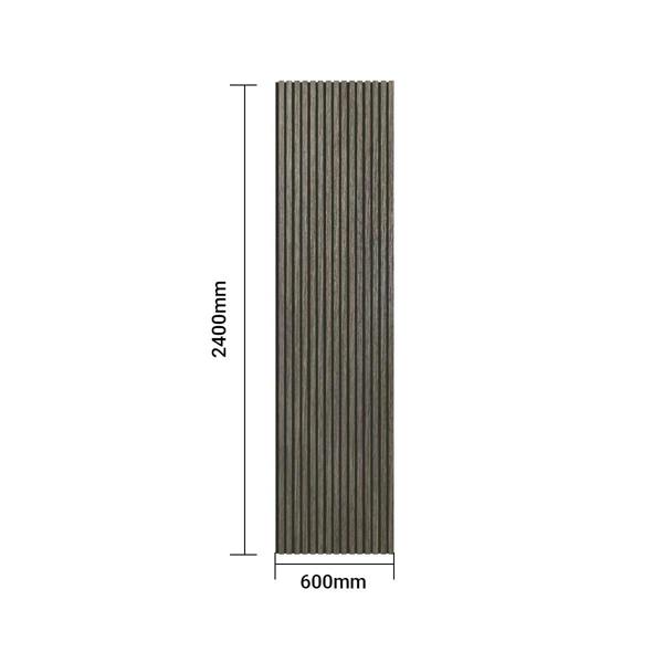 ENER-J Linear Acoustic Wall Panel -  PET + MDF, Warm Brown Wood Grain Size: 2400*600*21mm (Pack of 2)
