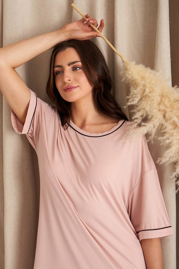 Bamboo Classic Tee Dress in PinkNightwear