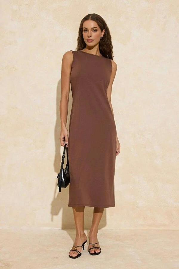 WOVCOR Sleeveless Long Lined Undershirt Dress