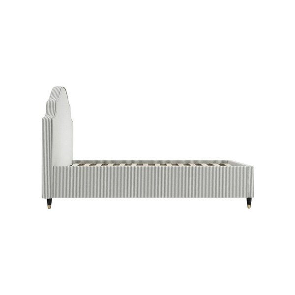 Wyld Haus Monterey 3FT Grey Thin Stripe Single Bed