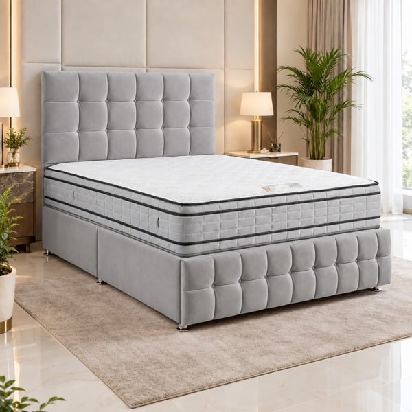 Paradise Beds Suede Divan Bed single 3ft