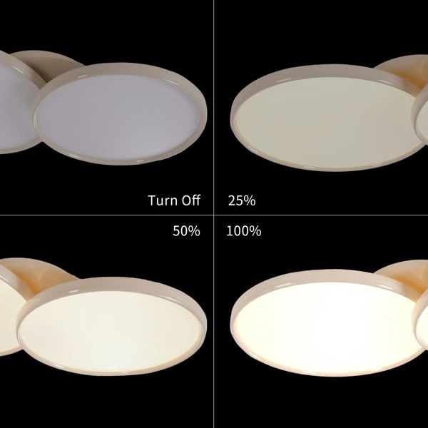 Lightsin Full Spectrum Dimmable Ivory White Aluminum Round LED Ceiling Light Lightsin UK 