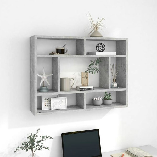 Berkfield Wall Shelf Concrete Grey 75x16x55 cm Engineered Wood