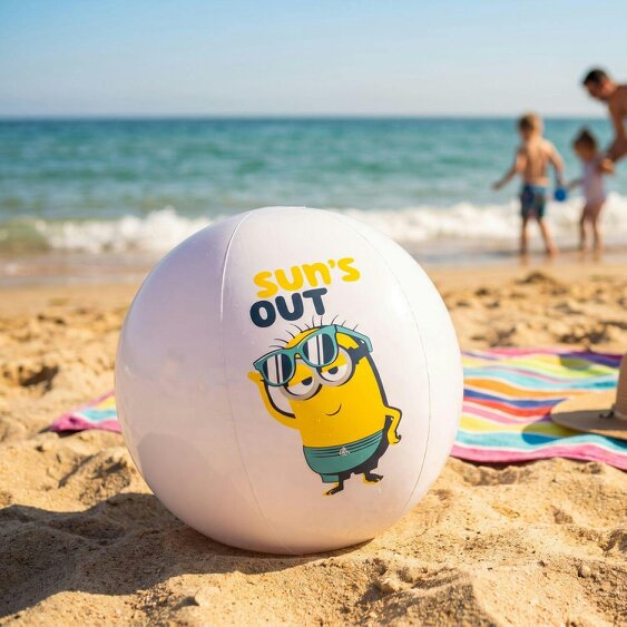 Onomato! Minions Inflatable Beach Ball 21cm Diameter White