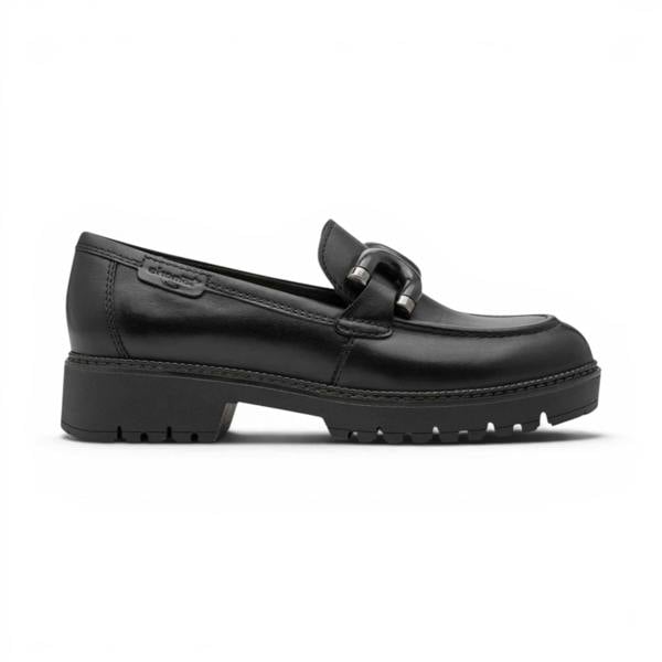 Tamaris Women's Black Leather Loafer Comfort Shoes - 24740-47