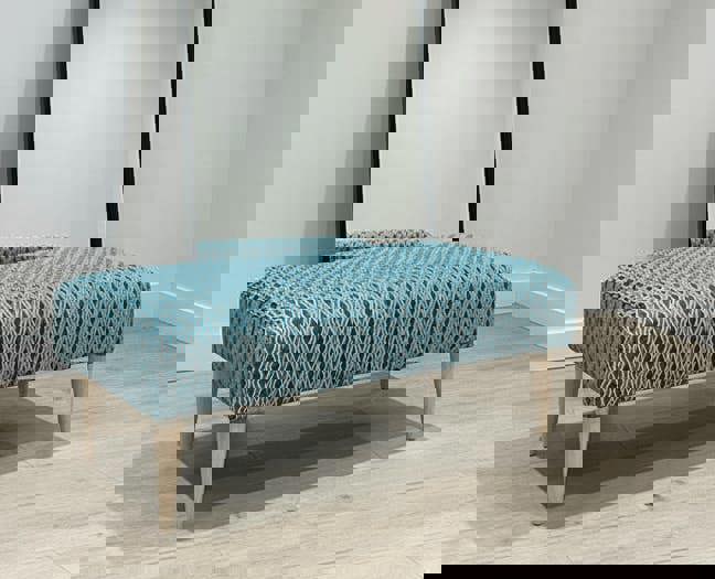 UK handmade decorative fabric ottoman with soft cushion - ISTOOLS