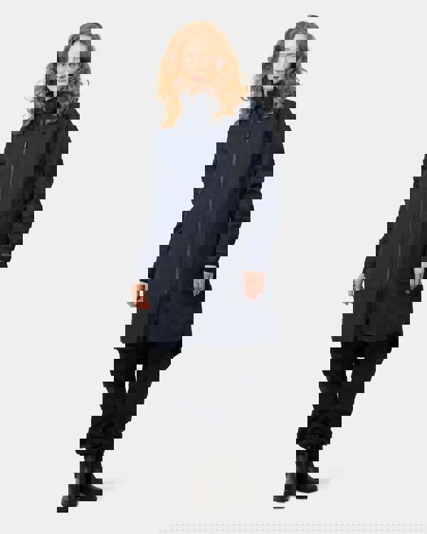 Ilse Jacobsen Rain Womens A-Line Softshell Raincoat - Dark Indigo 660