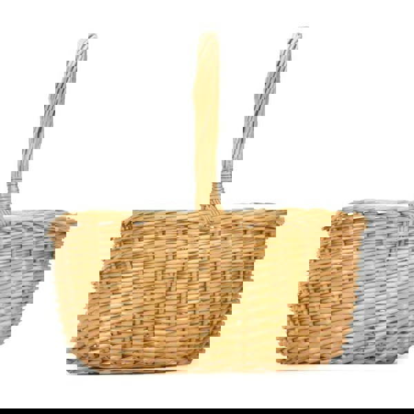 Buff Willow Oval Shopping Basket