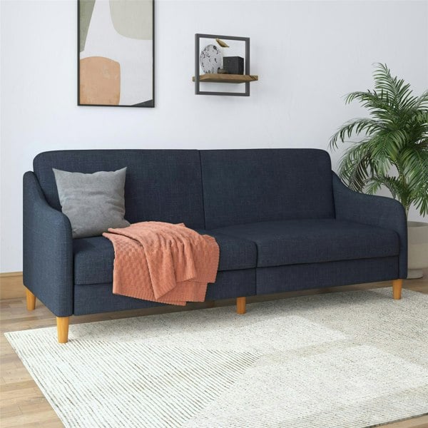 Dorel Home Jasper coil 3-seater Sofa Bed in navy fabric