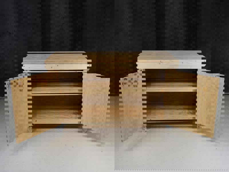 Arbor Garden Solutions Wooden Plywood Top Workbench With Lockable Cupboard (V.9) With Wheels, Double Shelf