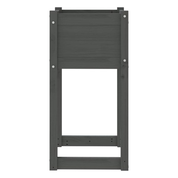 Berkfield Planter Grey 40x40x81 cm Solid Wood Pine