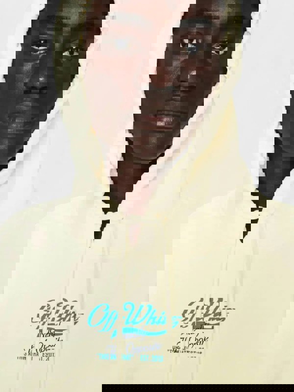 Off-White Script Logo Opp Over Skate Hoodie Ivory