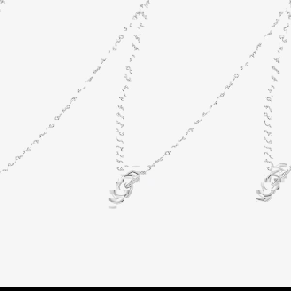 Ania Haie Vogue Maven Sterling Silver Cubic Zirconia Linked Necklace N062-02H