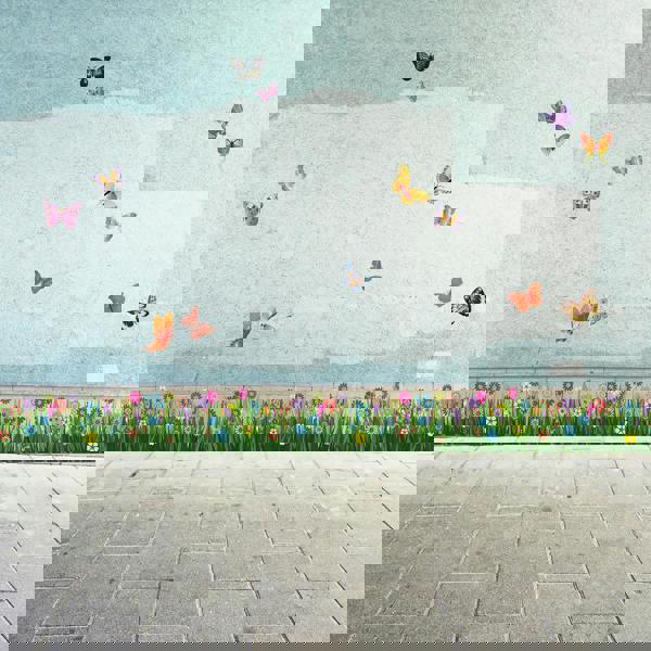 WALPLUS WS5031 - Colourful Butterflies Grass