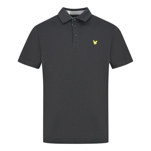 Lyle & Scott Jet Black Contour Placket Polo Shirt