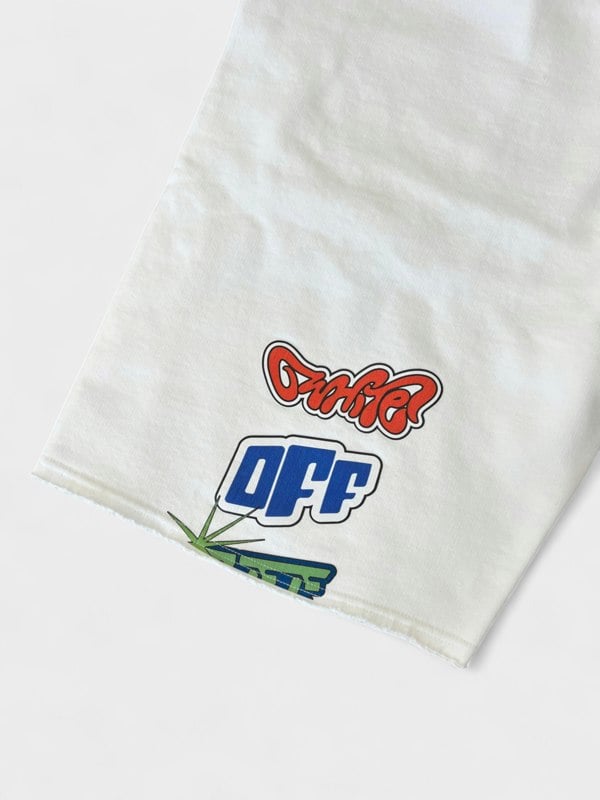 Off-White Arrow Sticker Sweatshorts White