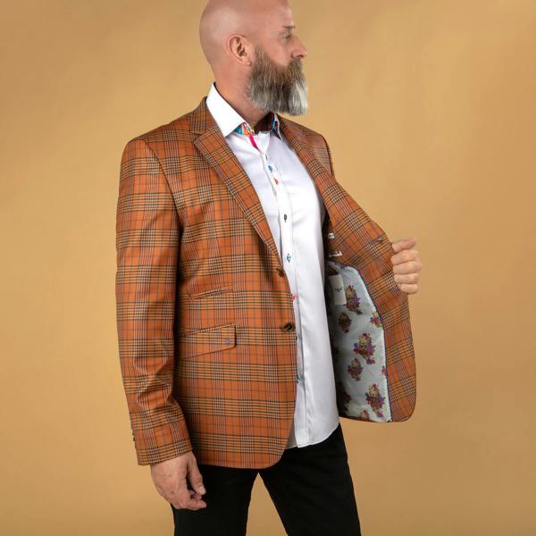 CLAUDIO LUGLI CHECK JACKET CLJ1910 – Premium Men's Patterned Shirt by Claudio Lugli | Bold Design, Tailored Fit, Best Printed Shirts