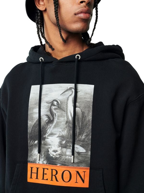 Heron Preston Boxed Heron Logo Hoodie - Black