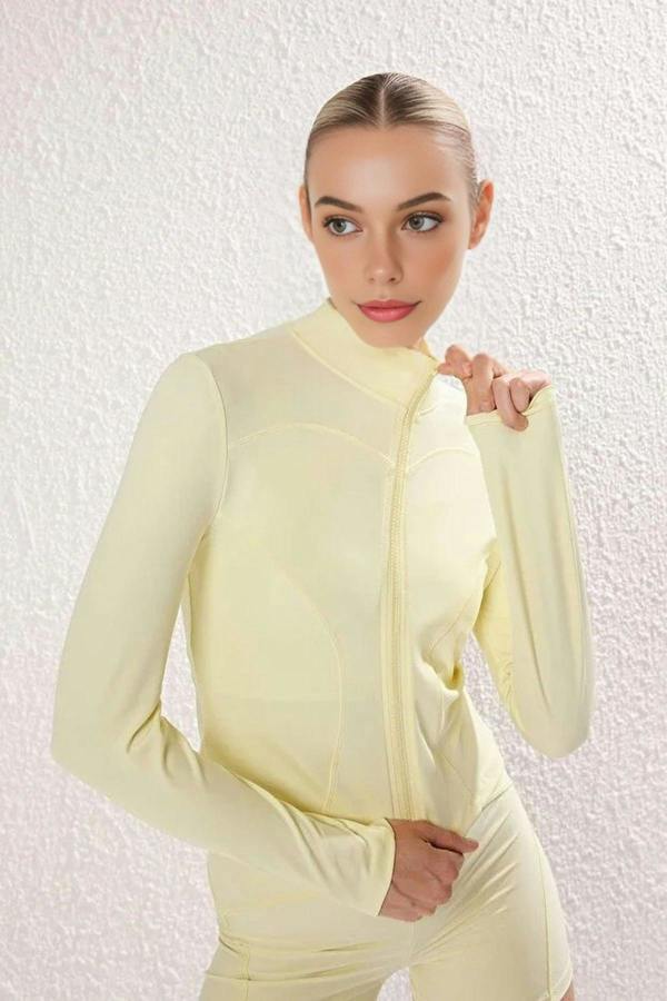 WOVCOR Zip-up Stand Collar Knitted Sports Jacket