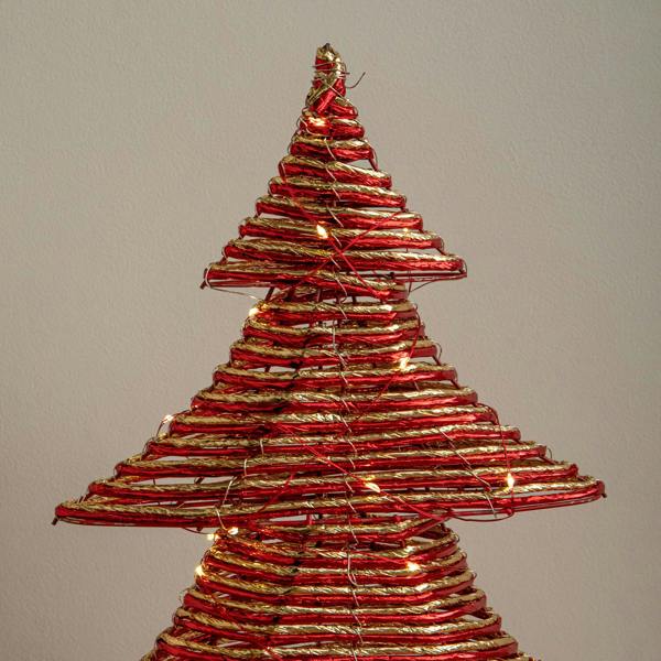 Samuel Alexander 40cm Light Up Braid Christmas Tree with Warm White LEDs
