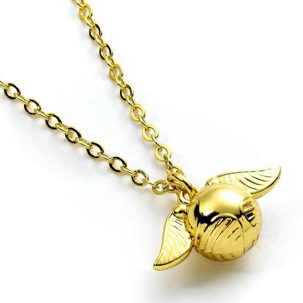 Harry Potter Golden Snitch Gold Tone  Necklace