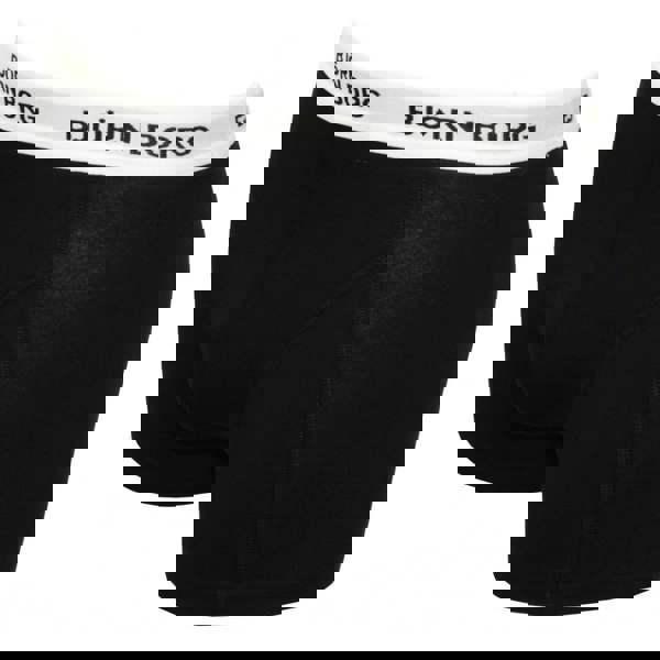 Bjorn Borg 3-Pack White Waistband Boxer Trunks, Black