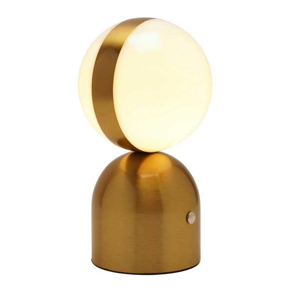 Hestia Bronze Glass Ball USB LED Touch Table Lamp